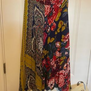 Moulinette Soeurs Anthropologie Gwen Scarf Print Midi Skirt Size 6